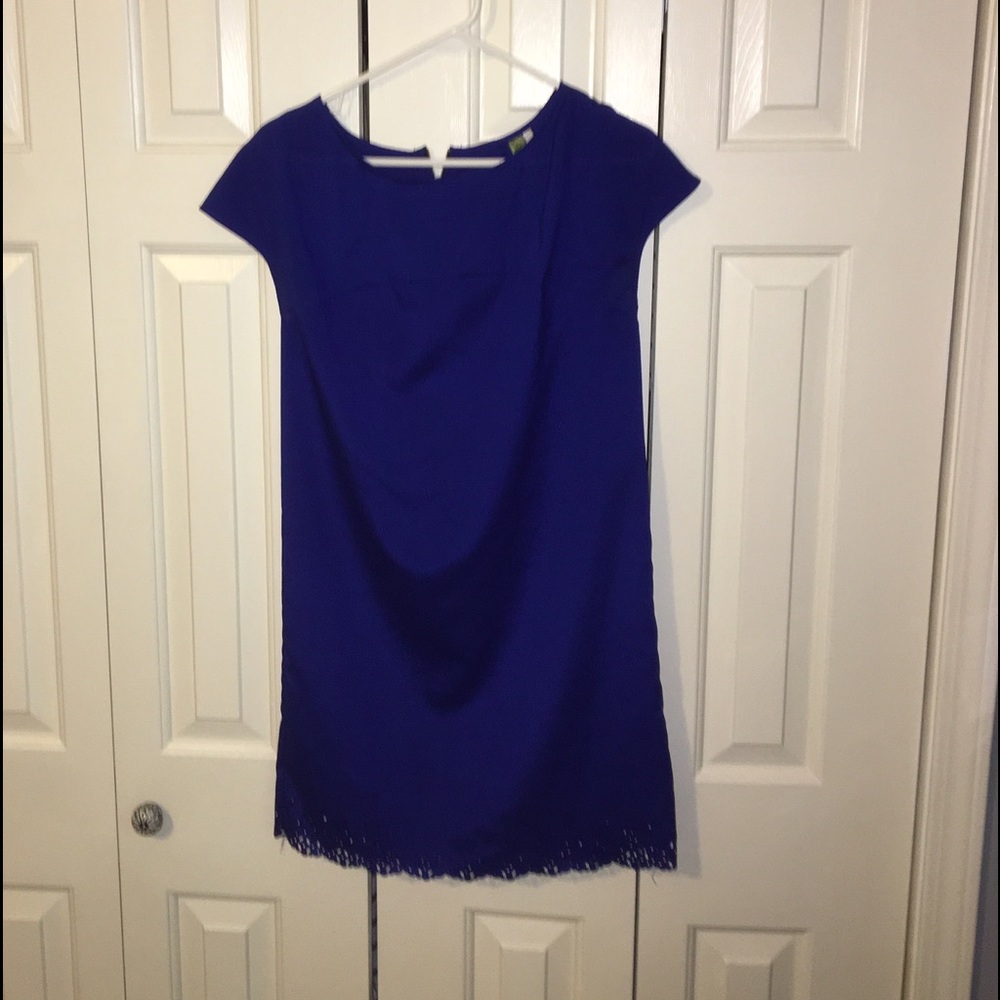 Royal Blue Dress with Laser Cutouts